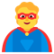 Superhero emoji on Microsoft